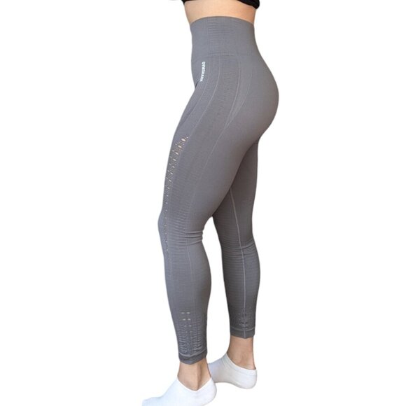 Gymshark Grey Energy Seamless Leggings Women Size Small - Picture 2 of 7